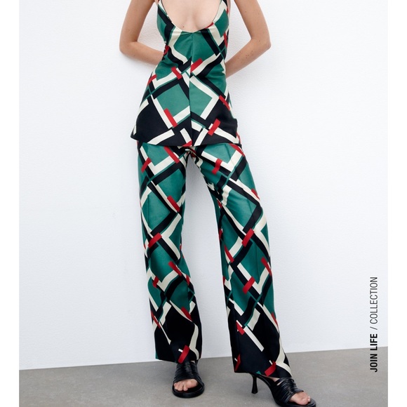 Zara Satin High Waisted Pants - Picture 10 of 10